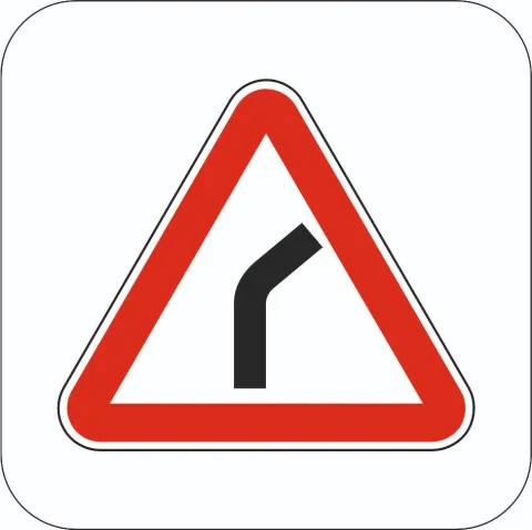 Dangerous bend to the right - Sign 1.1