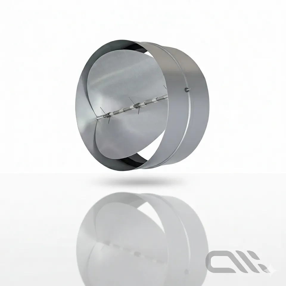 Round backdraft damper
