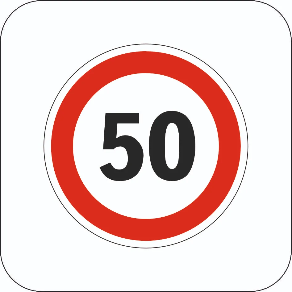 Maximum speed limit - Sign 3.29