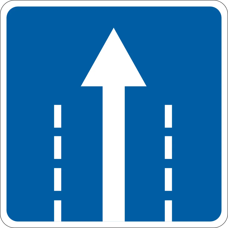 Direction of a lane - Sign 5.18